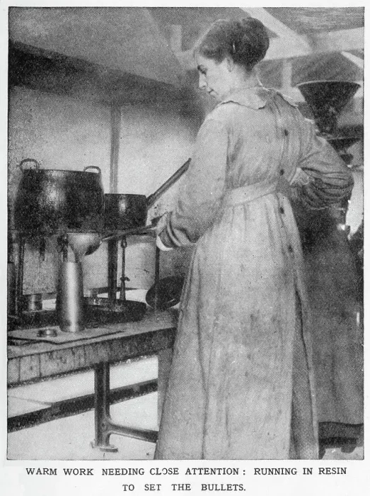 Framed Print : Vickers Munition Factory - Resin to Set Bullet 1915 Framed Print : Vickers Munition Factory - Resin to Set Bullet 1915