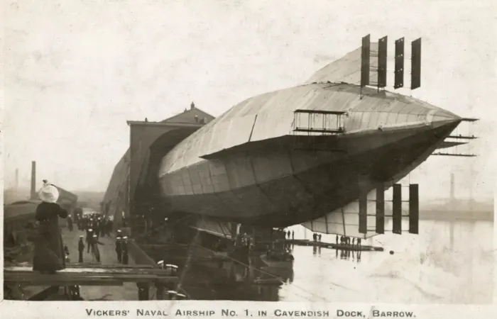 Framed Print : Vickers Naval Airship, No. 1 in Cavendish dock Barrow Framed Print : Vickers Naval Airship, No. 1 in Cavendish dock Barrow
