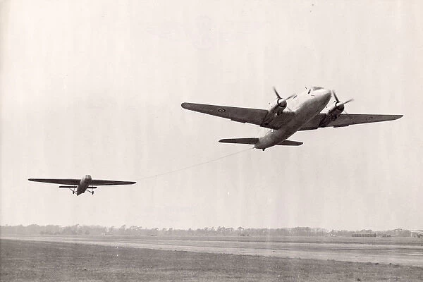 Vickers Type 665 Valetta towing an Airspeed Horsa off t
