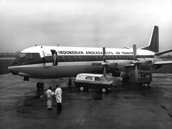 Framed Print : Vickers Vanguard of Indonesian Angkasa Civil Air Transport
