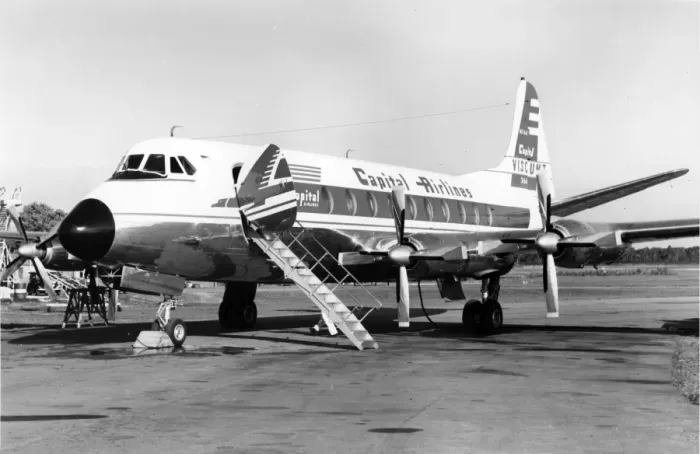 Framed Print : Vickers Viscount 744 of Capital Airlines Framed Print : Vickers Viscount 744 of Capital Airlines
