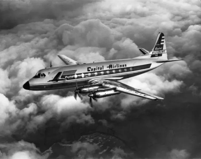 Framed Print : Vickers Viscount 745 N7462 of Capital Airlines Framed Print : Vickers Viscount 745 N7462 of Capital Airlines