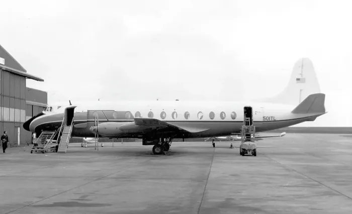 Framed Print : Vickers Viscount 810 N501TL Framed Print : Vickers Viscount 810 N501TL