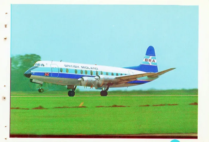 Framed Print : Vickers Viscount postcard printing production reference numb Framed Print : Vickers Viscount postcard printing production reference numb