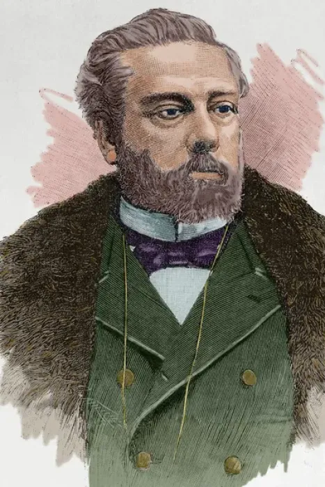 Framed Print : Victor Balaguer (1824-1901). Colored engraving Framed Print : Victor Balaguer (1824-1901). Colored engraving