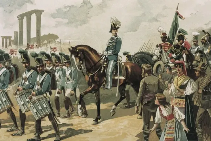 Framed Print : Victor Emmanuel II occupies Rome after Napoleon Framed Print : Victor Emmanuel II occupies Rome after Napoleon