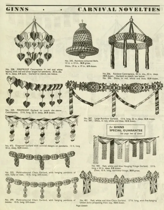 Framed Print : Victor G Ginn catalogue, Carnival Bunting Framed Print : Victor G Ginn catalogue, Carnival Bunting