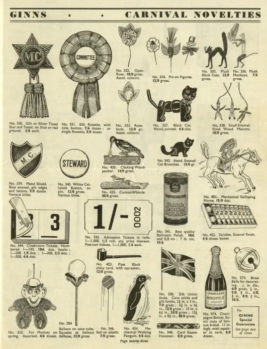Framed Print : Victor G Ginn catalogue, Carnival Novelties Framed Print : Victor G Ginn catalogue, Carnival Novelties