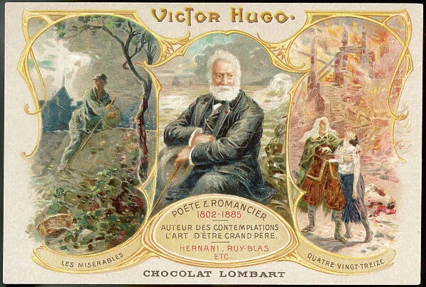 Victor Hugo. VICTOR HUGO with scenes from two of his books
