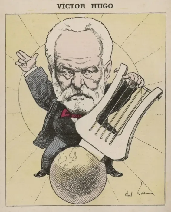 Framed Print : Victor Hugo / Gill Globe Framed Print : Victor Hugo / Gill Globe
