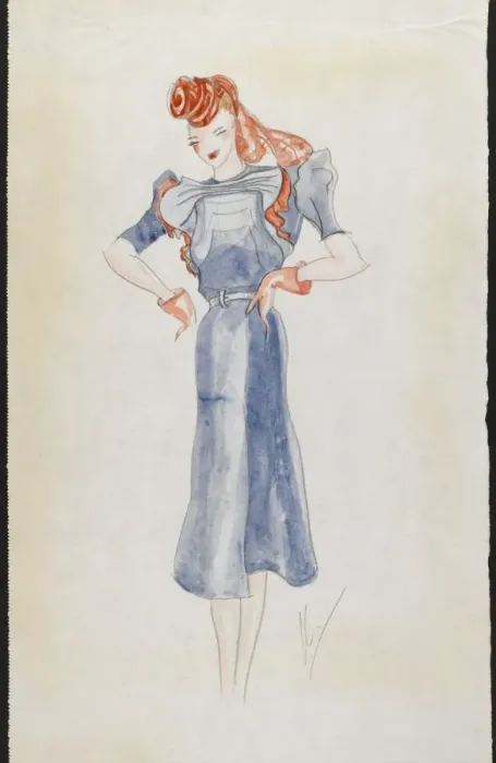 Framed Print : Victor Stiebel Outfit Framed Print : Victor Stiebel Outfit