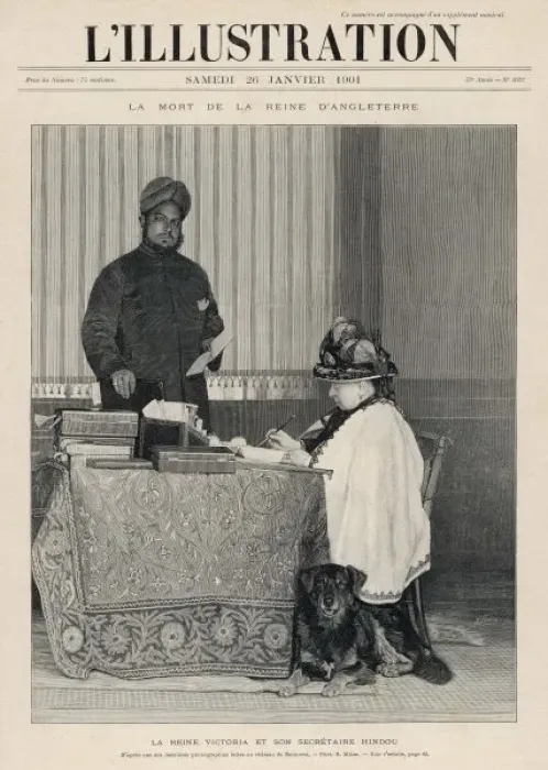 Framed Print : Victoria & Hindu Servant Framed Print : Victoria & Hindu Servant