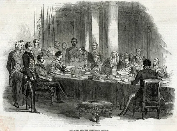 Framed Print : Victoria and Ministers Framed Print : Victoria and Ministers