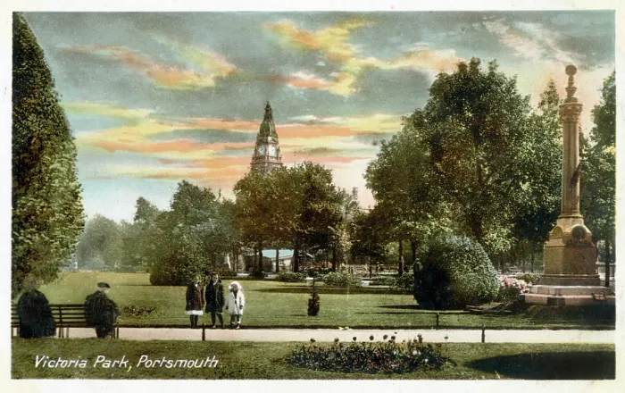 Framed Print : Victoria Park, Portsmouth, Hamphire Date: circa 1903