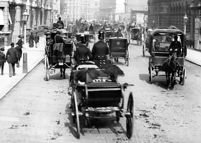 Framed Print : Victoria Street, London, Victorian period Framed Print : Victoria Street, London, Victorian period