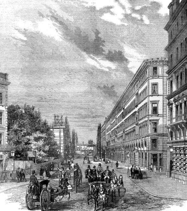 Framed Print : Victoria Street, Westminster, 1854 Framed Print : Victoria Street, Westminster, 1854