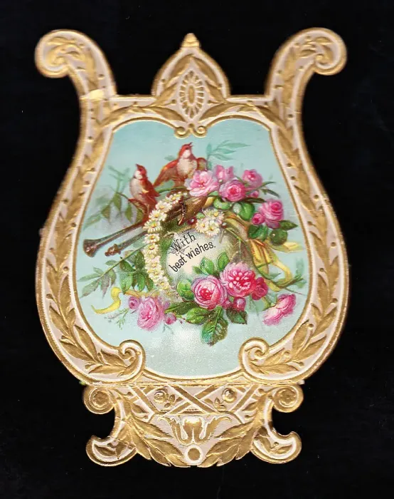 Framed Print : Victorian 1890s Card Greetings Flowers Flower Framed Print : Victorian 1890s Card Greetings Flowers Flower