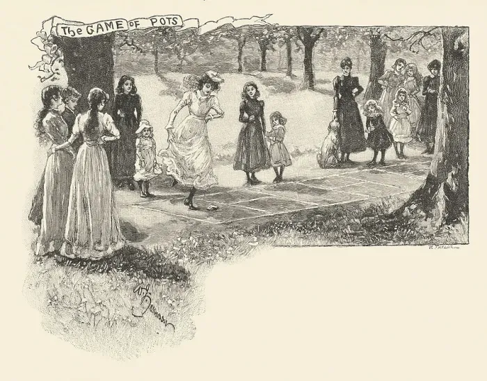 Framed Print : Victorian Children's Games Framed Print : Victorian Children's Games