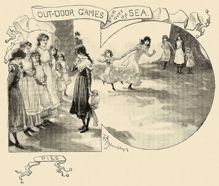 Framed Print : Victorian Children's Games Framed Print : Victorian Children's Games