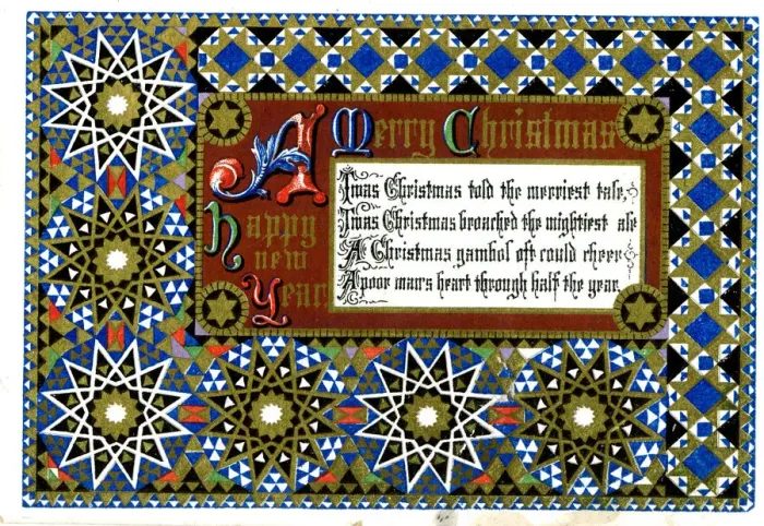 Framed Print : Victorian Christmas card Framed Print : Victorian Christmas card
