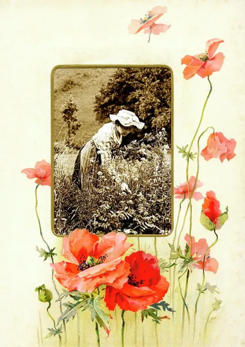 Framed Print : Victorian floral greetings card design, A6 size, No. 3 Framed Print : Victorian floral greetings card design, A6 size, No. 3