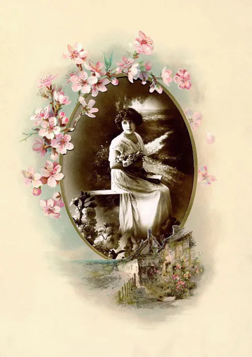 Framed Print : Victorian floral greetings card design, A6 size, No. 12 Framed Print : Victorian floral greetings card design, A6 size, No. 12