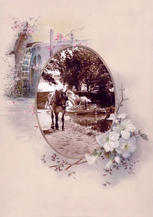 Framed Print : Victorian floral greetings card design, A6 size, No. 28 Framed Print : Victorian floral greetings card design, A6 size, No. 28