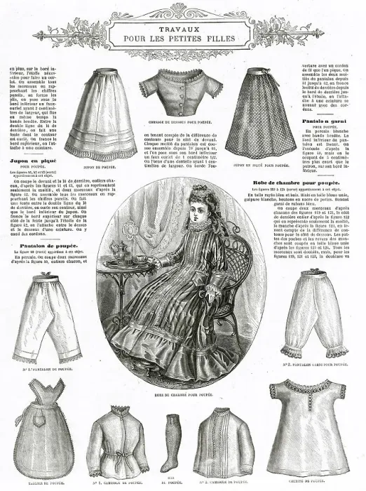 Framed Print : Victorian girl's clothing 1875 Framed Print : Victorian girl's clothing 1875