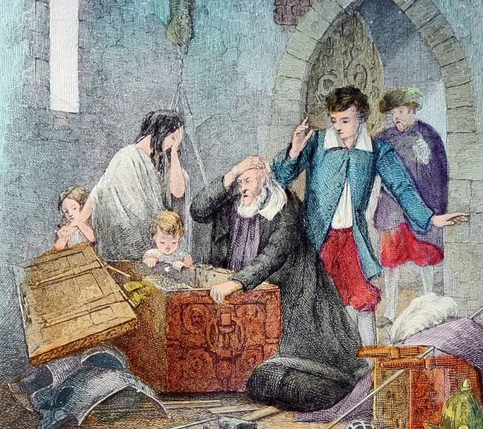 Framed Print : Victorian illustration from the story The Mistletoe Bough Framed Print : Victorian illustration from the story The Mistletoe Bough
