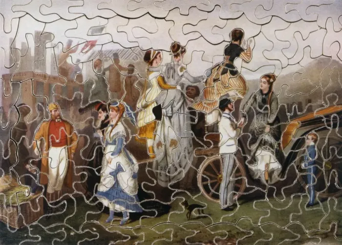 Framed Print : Victorian Jigsaw / 1870 Framed Print : Victorian Jigsaw / 1870