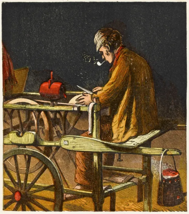 Framed Print : Victorian Knifegrinder Framed Print : Victorian Knifegrinder