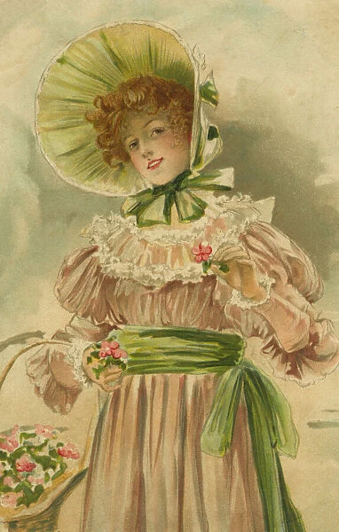 Victorian lady in a bonnet