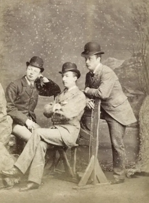 Framed Print : Three Victorian men in studio portrait Framed Print : Three Victorian men in studio portrait