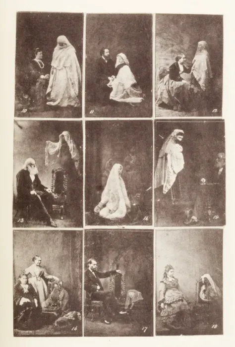 Framed Print : Victorian Men and Women with spirits Framed Print : Victorian Men and Women with spirits