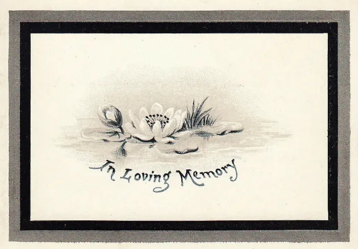 Framed Print : Victorian mourning card, In Loving Memory Framed Print : Victorian mourning card, In Loving Memory