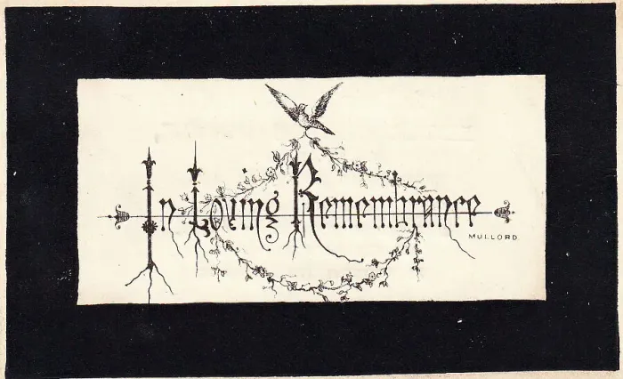 Framed Print : Victorian mourning card, In Loving Remembrance Framed Print : Victorian mourning card, In Loving Remembrance