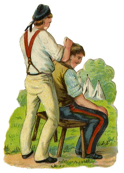 Victorian Scrap - Army Barber
