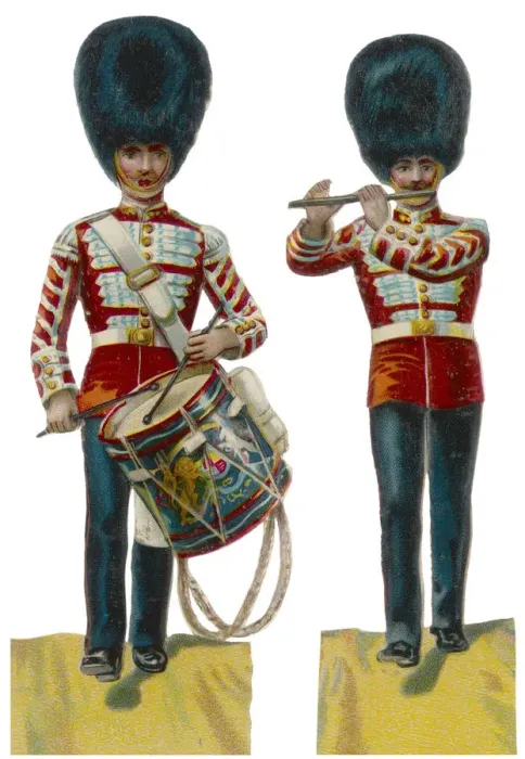 Framed Print : Victorian Scrap : Bandsmen Framed Print : Victorian Scrap : Bandsmen
