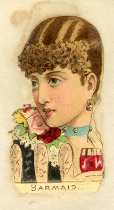 Framed Print : Victorian Scrap -- Barmaid Framed Print : Victorian Scrap -- Barmaid