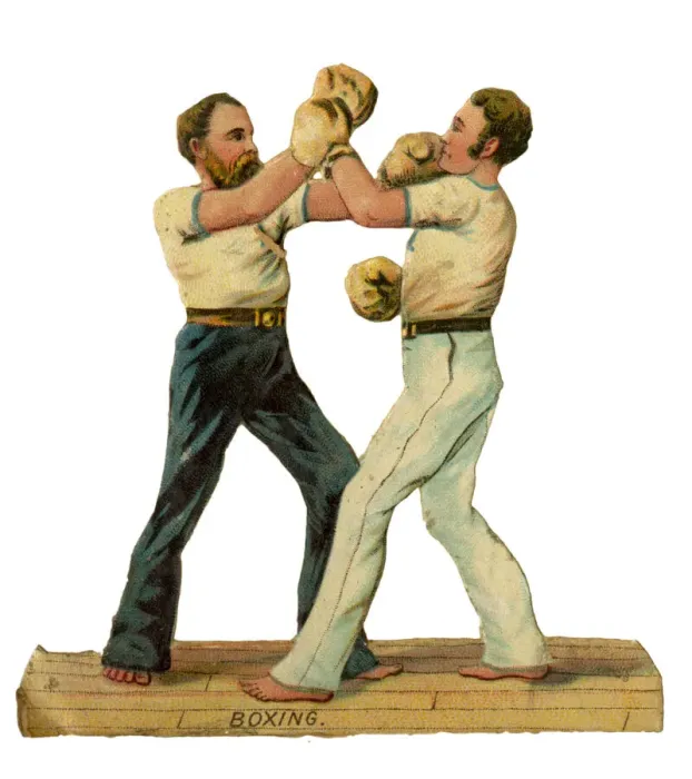 Framed Print : Victorian scrap, Boxing in the Navy Framed Print : Victorian scrap, Boxing in the Navy