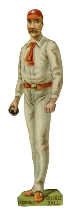 Framed Print : Victorian Scrap - Cricketer Framed Print : Victorian Scrap - Cricketer
