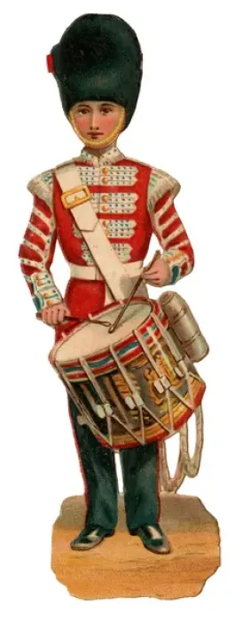 Framed Print : Victorian Scrap - Drummer Bandsman Framed Print : Victorian Scrap - Drummer Bandsman