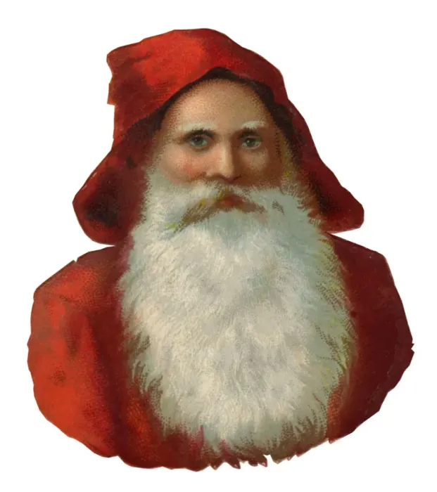 Framed Print : Victorian Scrap, Father Christmas Framed Print : Victorian Scrap, Father Christmas