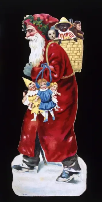 Framed Print : Victorian Scrap, Father Christmas Framed Print : Victorian Scrap, Father Christmas