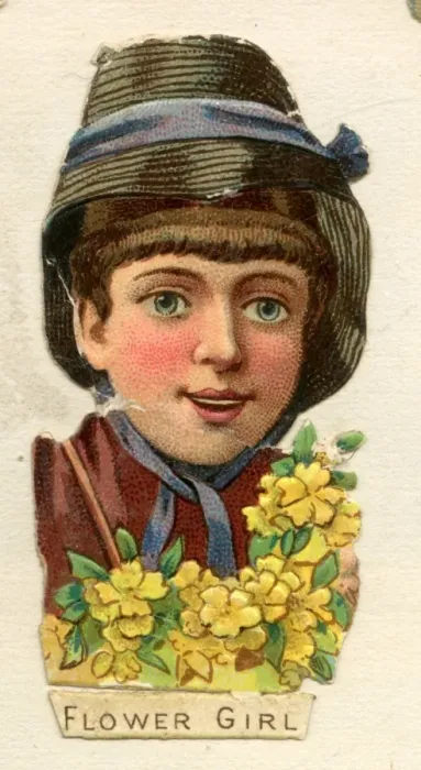Framed Print : Victorian Scrap -- Flower Girl Framed Print : Victorian Scrap -- Flower Girl