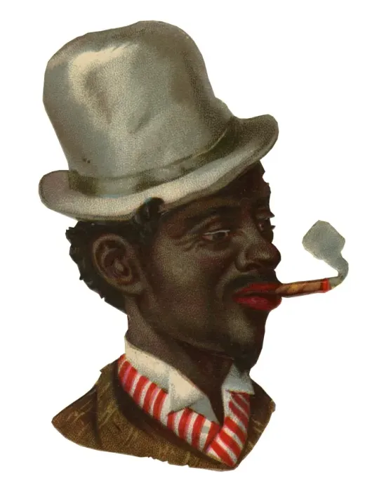 Framed Print : Victorian Scrap, man smoking cigar Framed Print : Victorian Scrap, man smoking cigar