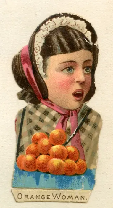 Framed Print : Victorian Scrap -- Orange Seller Framed Print : Victorian Scrap -- Orange Seller