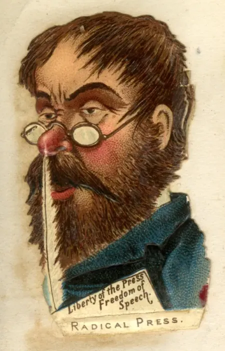 Framed Print : Victorian Scrap - Political Types - Liberty of the Press Framed Print : Victorian Scrap - Political Types - Liberty of the Press