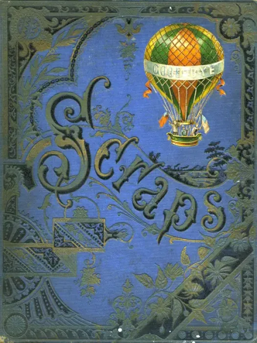 Framed Print : Victorian Scrapbook Cover - Ballooning Framed Print : Victorian Scrapbook Cover - Ballooning