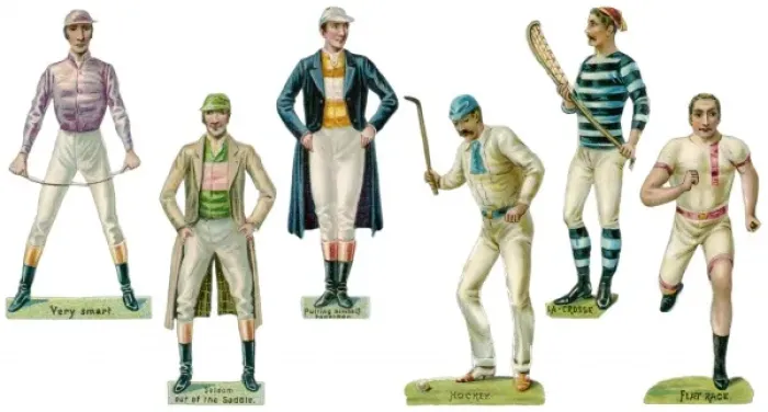 Framed Print : Six Victorian Sportsmen Framed Print : Six Victorian Sportsmen